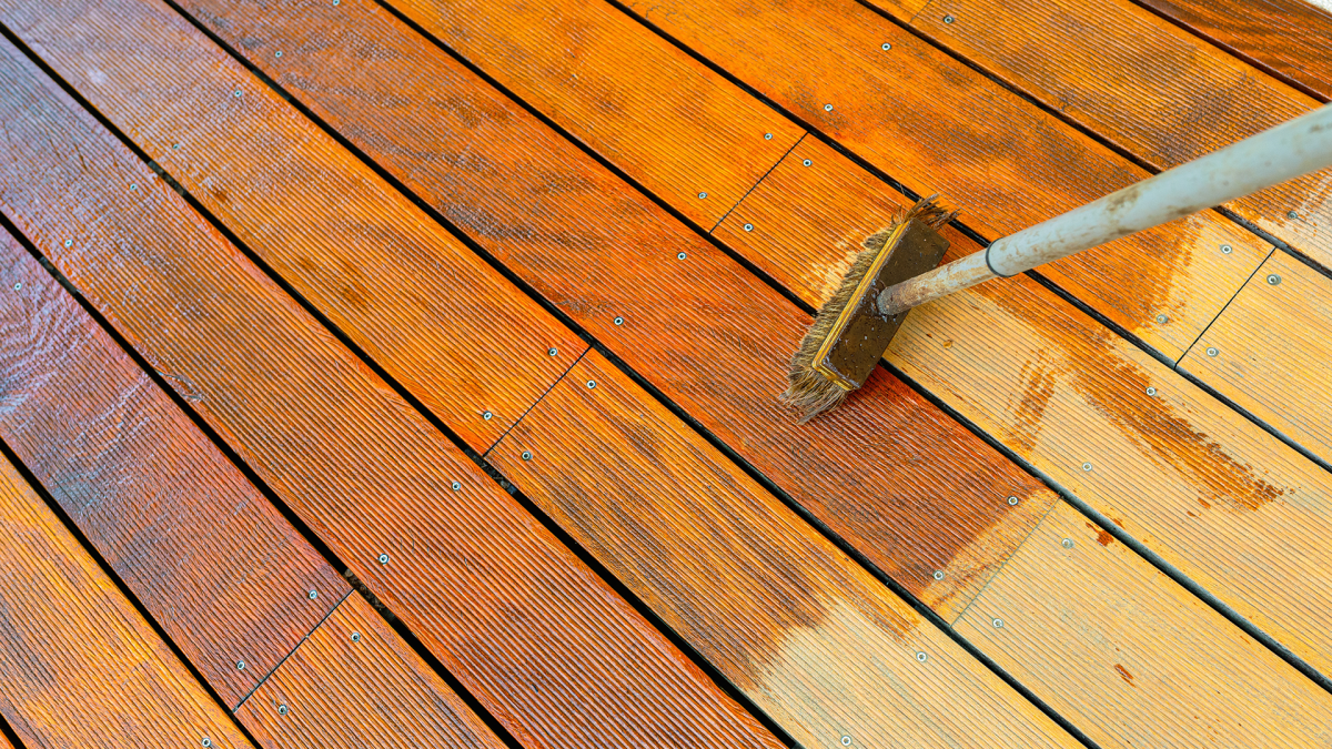 Deck staining