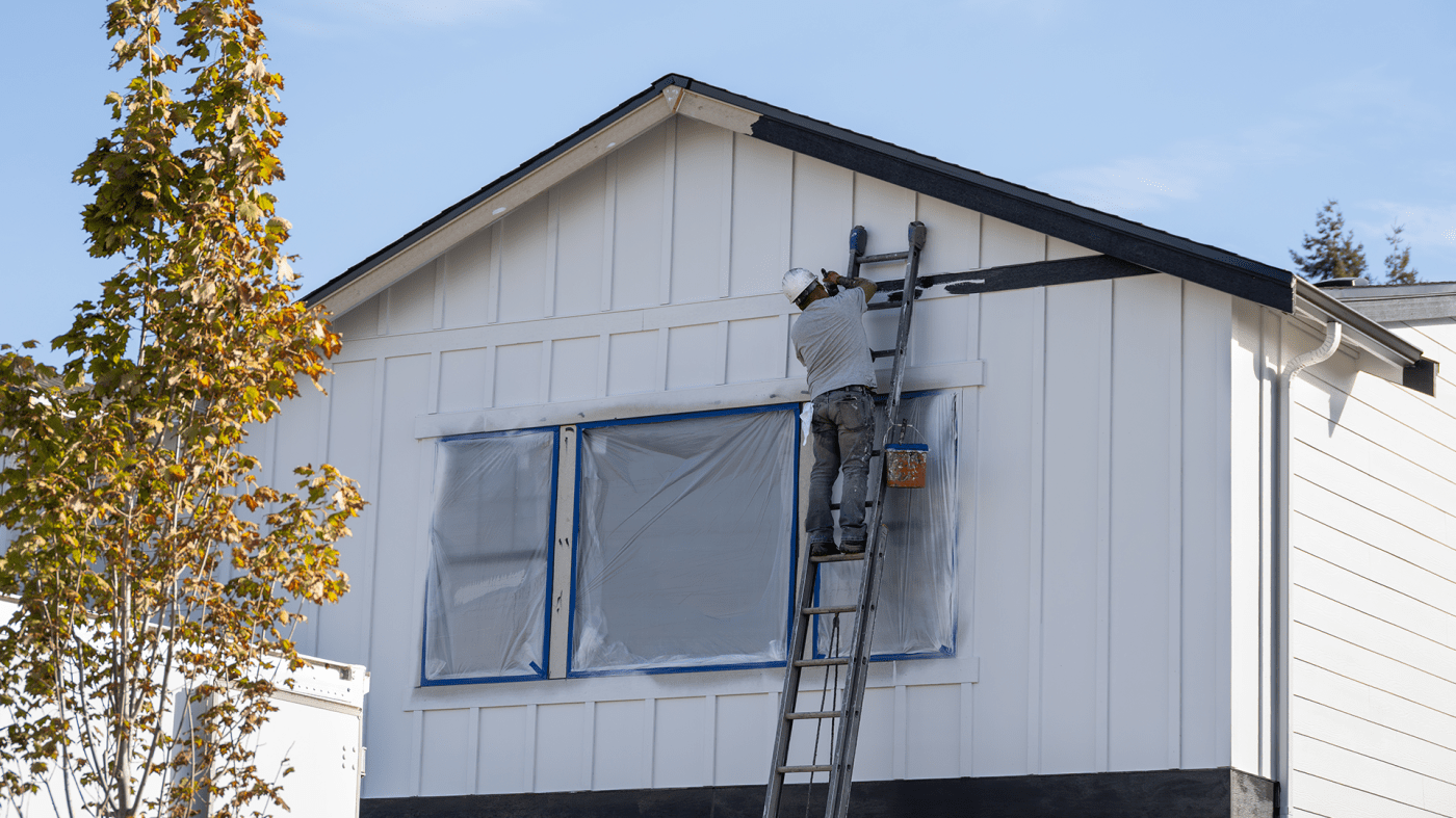Exterior house painting project